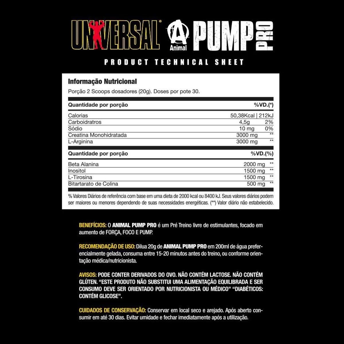 ANIMAL PUMP PRO (600G) UNIVERSAL NUTRITION